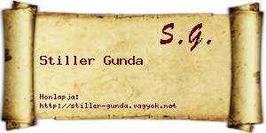 Stiller Gunda névjegykártya